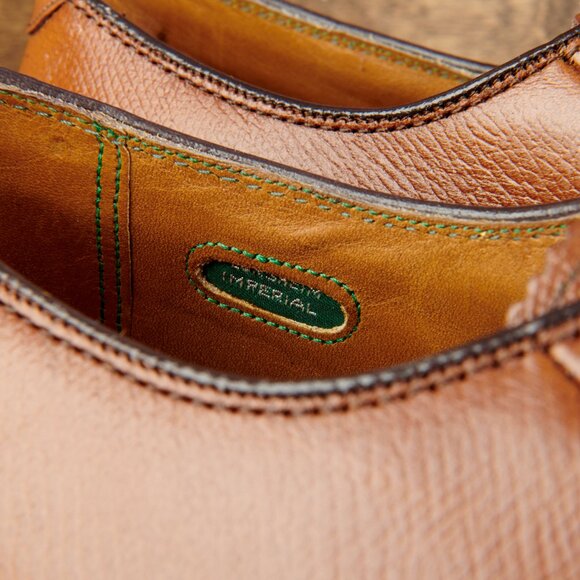 Florsheim 93603 NOS 5 Nail V-Cleat Brown PTB Men's Dress Shoes w/ Trees and Bags - Picture 15 of 16